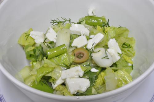 Řecký zelený salát  – Snadné recept z Řecko kuchyně, hotový za Do 30 minut